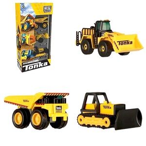 Tonka 3pk Dump Truck, Front Loader, Bulldozer